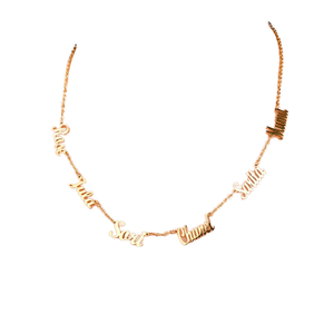 Tour de Cou Fille Personnalisé avec Prénom, Collier Chaîne Dorée avec Plaque Nominative pour Enfant, Bijou Idéal Cadeau de Naissance - Product Image 4