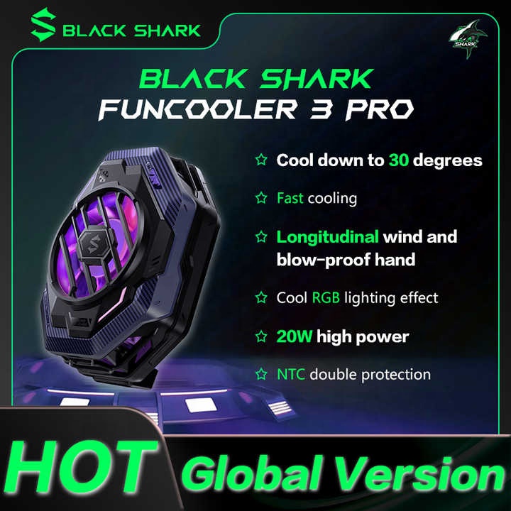 Black Shark FunCooler 3 Pro 冷却ファン 炎天下の動画撮影にも効果的なBlack Shark FunCooler 3 Pro