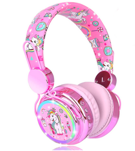 2024 nuevo auricular inalámbrico de unicornio LED con cambio de Color iluminado plegable - Product Image 1
