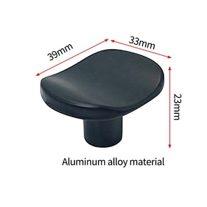 Poignée de tiroir de meuble en alliage d'aluminium Poignée d'armoire et bouton de porte de cuisine Bouton rond Poignée d'armoire en or noir - Product Image 4