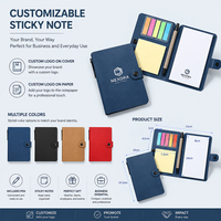 Carnet de notes avec couverture en papier kraft imprimé avec le logo de la marque, mini bloc-notes adhésif pour cadeau promotionnel d'entreprise, carnet personnalisé avec stylo