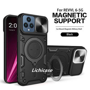 Lichicase support Portable souple dur hybride 2 en 1 étui pour t-mobile Revvl 6 5G fenêtre de poussée couverture arrière antichute - Product Image 3