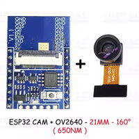 YE ESP32CAM OV2640 Kit Modul kamera 66 120 tampilan 160 derajat 650nm 850nm penglihatan malam IR papan penglihatan IoT WiFi