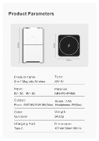Cargador Inalámbrico Plegable 3 en 1 de 15W, Cargador Inalámbrico Rápido, Estación de Carga Magnética Rápida para iPhone, iWatch y AirPods