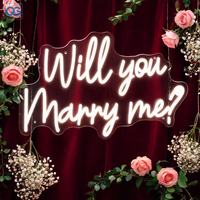 Enseigne néon LED en silicone personnalisée en gros, enseigne néon « Veux-tu m'épouser ? » pour mariage, fête, bar, décoration intérieure, livraison directe disponible