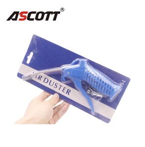אקדח ניקוי פנאומטי כחול ASCOTT PT1/4 עמיד וקל משקל, מותאם אישית לפי דרישות הלקוח (OEM), כלי ניקוי בלחץ אוויר, מפוח אבק עוצמתי - Product Image 1