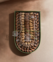 Boîte de présentation personnalisée en acrylique transparent à motif coquillage rigide pour fraises, chocolats et noix, emballage vide, boîtes cadeaux en cuir pour chocolats