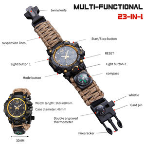 Últimas montre de survivre montre militaire Digital multi temperatura higrômetro bússola relógio para homens - Product Image 3
