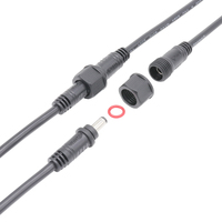 Conector de Inversor CA/CC M14 5521/5525 Macho Hembra, Enchufe/Conector CC Moldeado, Cable de 18/20/22/24 AWG, IP65