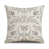 Housse de coussin YINUAN gris marine, motif géométrique moderne mandala, fermeture éclair, housse de coussin décorative
