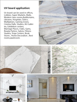 Panneau mural en marbre UV haute brillance, imperméable, anti-moisissure, en PVC, pour la décoration intérieure des villas, des salons et des murs TV