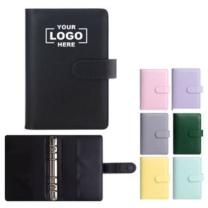 Ensemble de classeurs personnalisés A6 en cuir PU avec fermeture éclair, système d'enveloppes spirales pour argent liquide, planificateur, feuilles de budget et autocollants d'étiquettes en anglais - Product Image 1