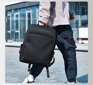 Sac à dos professionnel simple en <span class=keywords><strong>cuir</strong></span> résistant à l'eau, sac d'école pour étudiants, sac à dos pour ordinateur portable <span class=keywords><strong>homme</strong></span> multifonctionnel - Product Image 3