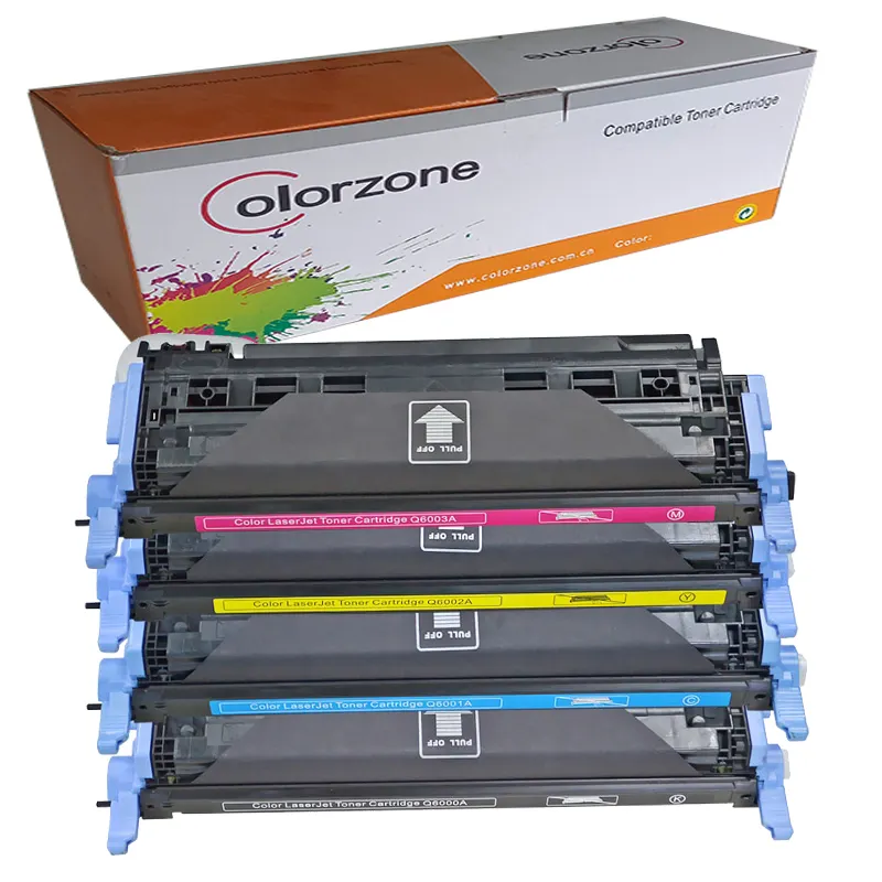 Cartucho de tóner para impresora HP, Compatible con Q6000A, Q6001A, Q6002A, Q6003A, Color LaserJet 1600, 2600