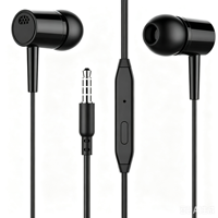 Aksesoris Earphone Murah Earphone Berkabel Earbud In-Ear Headphone 3.5mm Dengan Mikrofon untuk Samsung Android Mobile Universal