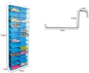 Wholesale Foldable Home Hanging <b>Shoe</b> Storage Organizer Custom Logo Canvas Material - Product Image 4