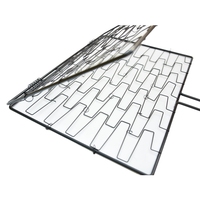 Panier de cuisson rectangulaire haut de gamme résistant à la chaleur, léger, antiadhésif, en fil métallique, pliable, avec accessoires de barbecue en bois réglables