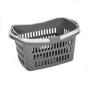 RIVAL Shopping <b>Basket</b> 48x28.5x23.5cm Grey With 2 Handles <b>Storage</b> <b>Baskets</b> - Product Image 2
