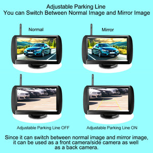 Suction Cup Installation AHD 4.3 Inch Wireless <b>Car</b> Blind Spot Monitoring System <b>Reversing</b> Aid License Plate <b>Camera</b> YB-Wireless-4 - Product Image 4