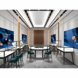 Diseño Interior Moderno en Estilo Negro con Renderizado 3D para Pequeñas Joyerías Comerciales, Diseño de Vitrinas para Tiendas de Joyería - Product Image 4