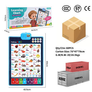 Zhorya grafico parlante da parete con alfabeto inglese elettronico elettronico che pubblica grafici a parete giocattoli educativi in età prescolare - Product Image 6