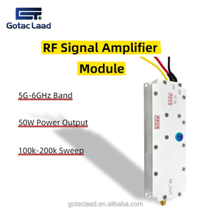 Module amplificateur de signal RF large bande 50W 5-6GHz avec boîtier en alliage d'aluminium et gain élevé pour la contrepériture/défense des drones - Product Image 1