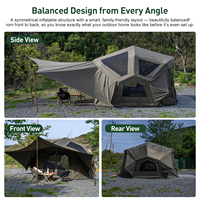 Tente pneumatique Coody Bestona - Tente de camping extérieure de couleur vert armée, grande tente gonflable portable de luxe