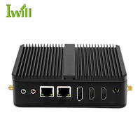Petit ordinateur Ubuntu Linux N100 Mini PC industriel sans ventilateur à 4 cœurs Industrie 2HD DP Mini Lan Dual Pc