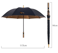 Grand parapluie de golf coupe-vent pliable semi-automatique de luxe YH Logo personnalisé en fibre de verre promotionnel imprimé