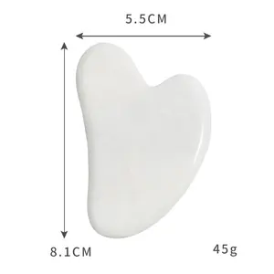 مساج gua sha أبيض على شكل قلب بسعر الجملة من Xiuyan jade