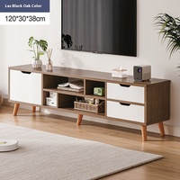 Meuble TV et Table Basse Modernes Simples de Style Nordique en Bois pour Petit Appartement, Combinaison avec Fonction Télescopique