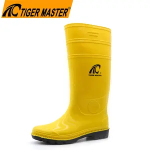 Tiger master – bottes de pluie antidérapantes en pvc, résistantes aux produits chimiques, imperméables, légères, non sécurisées, à paillettes, pour hommes
