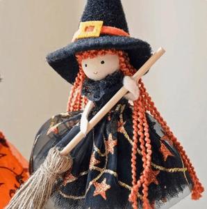 DAMAI Décorations Suspendues de Sorcière d'Halloween, Mini Pendentif Balai de Sorcière Mignon, Décoration de Fête d'Halloween, Décoration pour Fenêtre et Arbre de Maison, Photo - Product Image 6