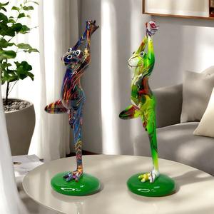 Nouvelle décoration de jardin de cour, sculpture artistique extérieure, ornements de grenouille de dessin animé, pot de fleurs pour animaux de maternelle, artisanat en résine - Product Image 4