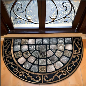 Small Foot Bathroom Area Rug Polyester Machine Made Absorbent Dirt-Resistant Plush Pile Height Non-Slip Easy Care Modern Ready - Product Image 1