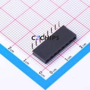 PM254-1-08-W-8.5 Pin Socket Bent Lead Through Hole,P=2.54mm Connector 1x8P 2.54mm Square Hole Right Angle Insert - Product Image 1