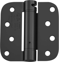 Charnières à ressort robustes en acier inoxydable Divine 4 x 4 pouces, coins arrondis de 5/8 po, charnières de porte à fermeture automatique