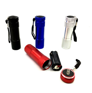 Produzione di sicurezza per la caccia piccola promozione portachiavi medico 3 * AAA batteria a secco Mini torcia UV 9Led made in <span class=keywords><strong>china</strong></span> - Product Image 5