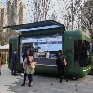 Camioncino Gelati e Hot Dog, Rimorchio Mobile per Pizza e Snack Completamente Attrezzato, in Acciaio Inossidabile Resistente alla Ruggine per Alimenti all'Aperto - Product Image 3