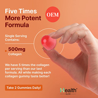 Gummies de biotine et collagène haute puissance formule OEM 500mg sans sucre pour une peau jeune et éclatante, certifiées GMP