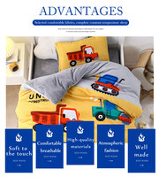Ensemble de draps de lit en flanelle 4 en 1 pour enfants, imprimé de dessin animé