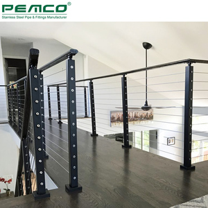 ホットセールデッキブラック46 810ケーブル手すりポスト階段ステンレスワイヤー手すりシステム - Product Image 2