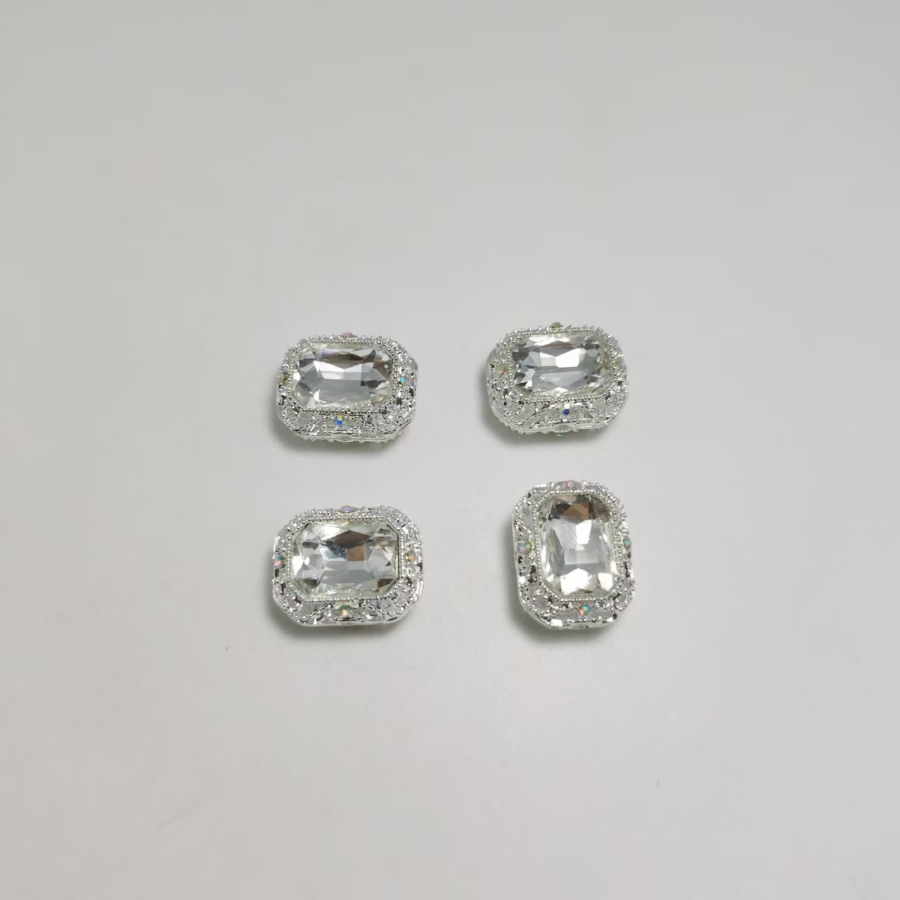 Plaqué argent - Diamant blanc translucide
