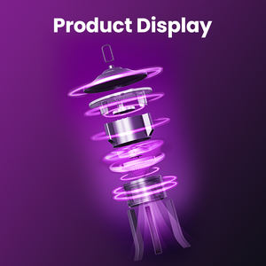 デュアルLED/UV屋外ソーラーモスキートキラーランプ高出力昆虫トラップガーデンパティオ中庭固体ABSエコ害虫除去剤 - Product Image 5