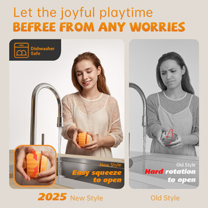 Mainan Gigit anjing interaktif mainan Main Puzzle Dispenser pelacak dapat diisi ulang karet alami untuk penggunaan dalam ruangan anjing besar - Product Image 2