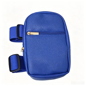 Bolso de pierna mini de piel sintética con textura de lichi para mujer, con múltiples cremalleras, pequeño bolso de hombro con correa ajustable para teléfono móvil y cartera - Product Image 1