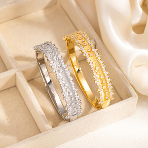 Gold And Silver Plated <b>Copper</b> Bangle For Women Heavy Duty Fashion Jewelry Court Style Layered <b>Bracelet</b> Summer 2026 - Product Image 4