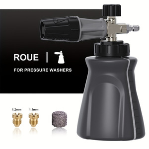 Nouveaux accessoires pour nettoyeur haute pression: canon à mousse transparent, kit de lance à mousse de neige, connexion rapide de 1/4 ", <span class=keywords><strong>buse</strong></span> réglable idéale - Product Image 1