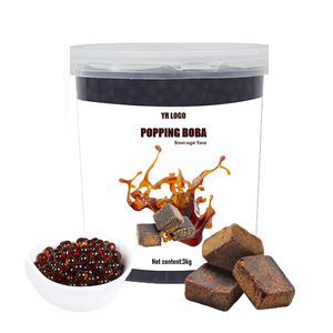 Perles de boba au sucre brun de qualité supérieure en gros, en bouteille, pour les ingrédients de bubble tea et les garnitures de boissons personnalisables - Product Image 4
