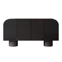 Lemari Pintu Masuk Kayu Hitam Modern Italia Kelas Atas dengan 2 Laci, Dapat Disesuaikan, Furnitur Rumah Penyimpanan Dekoratif Ruang Tamu